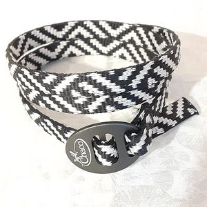 CHACO Wrist Wrap Bracelet Unisex Blk Wht Stripe